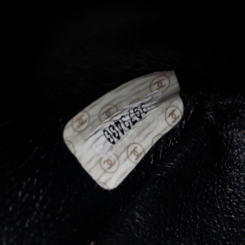 Chanel Deca Matelasse Double Chain Vintage Lambskin Black Ladies Shoulder Bag