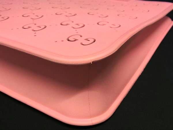 Gucci 679365 Childrens GG Pattern Rubber Tote Handbag Ladies Pinkish