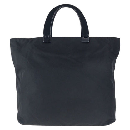 Prada Tessuto Triangle Logo Plate Black Nylon/plastic Tote Handbag Ladies 504894