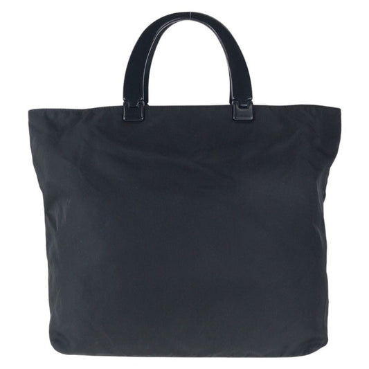 Prada Tessuto Triangle Logo Plate Black Nylon/plastic Tote Handbag Ladies 504894