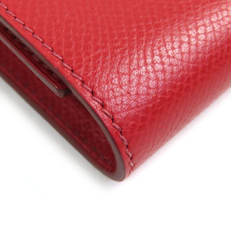 Hermes Bearn H Logo Silver Hardware Vaux Epson 4-ribbon Key Case Red L