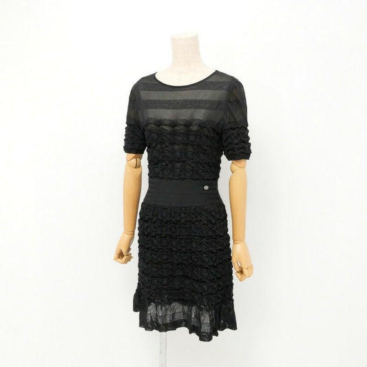 Chanel Dress Size 38 Knit Short Sleeves Made In France 20240520 Gp6403