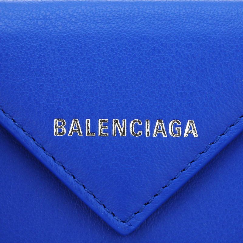 Balenciaga Trifold Wallet Paper Blue