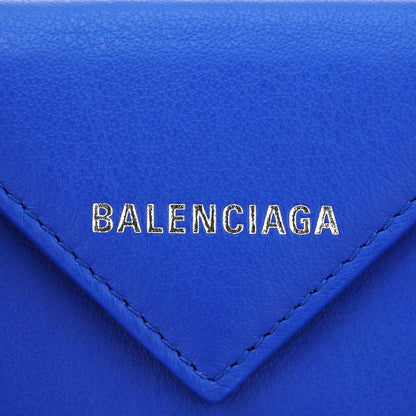 Balenciaga Trifold Wallet Paper Blue