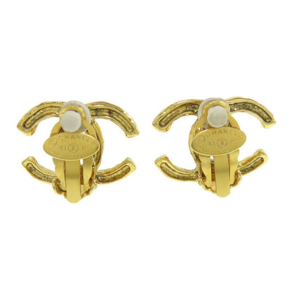 Chanel Coco Mark Earrings Metal Ladies