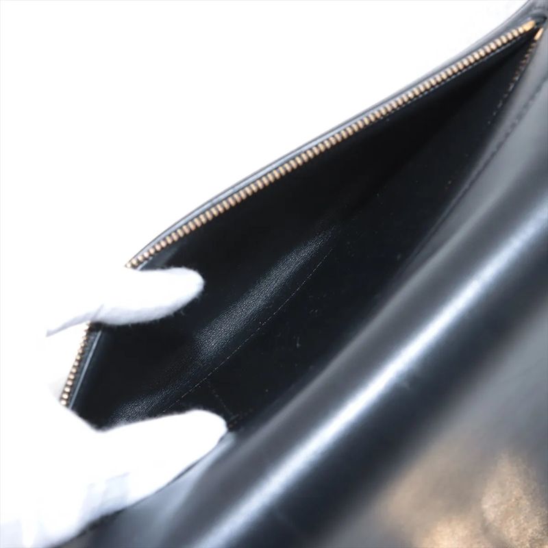 Celine Trapeze Medium Leather Handbag Tote Gold Hardware Black Gray Felt