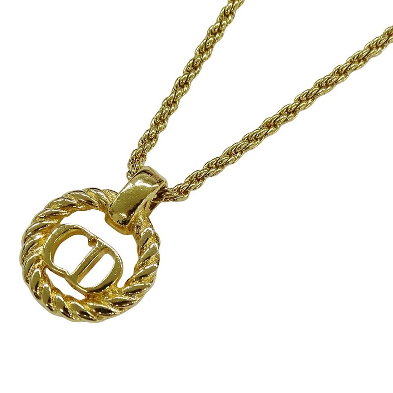 Dior Necklace Women's Brand CD Logo GP Gold Accessories
