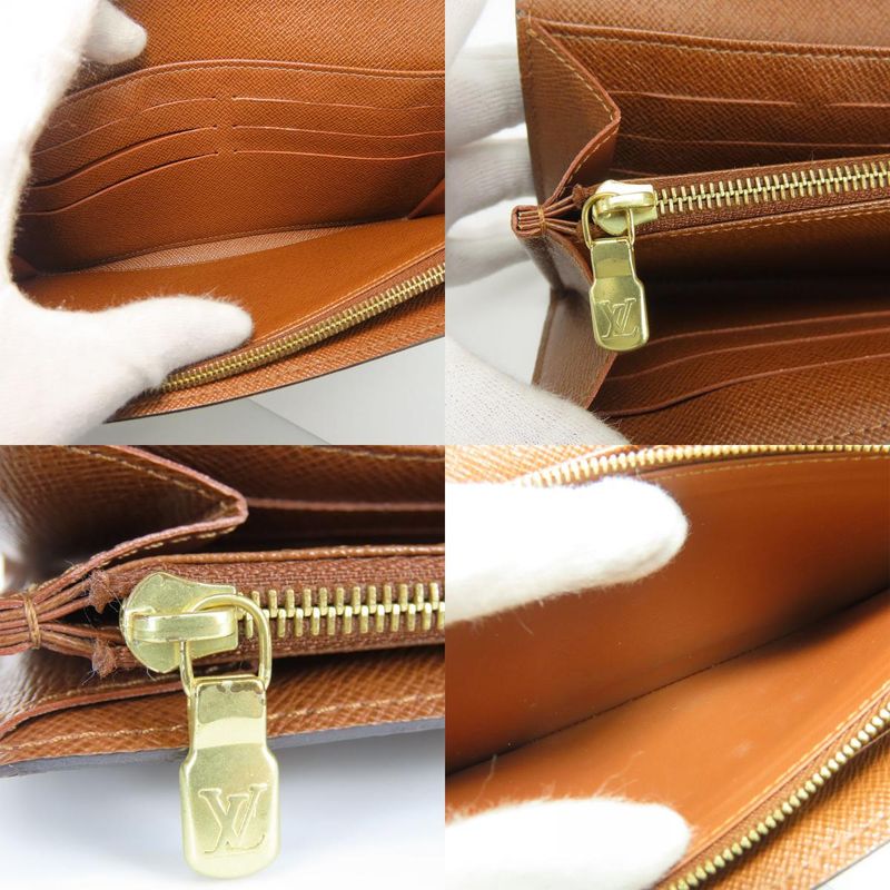 Louis Vuitton Long Wallet Portefeuille Sarah M60531 Monogram Brown Gold