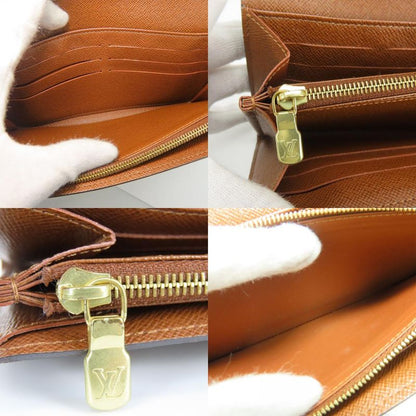Louis Vuitton Long Wallet Portefeuille Sarah M60531 Monogram Brown Gold