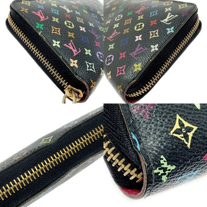 Louis Vuitton M60243 Multicolor PVC Zippy Wallet Black 403710 Long Wallet