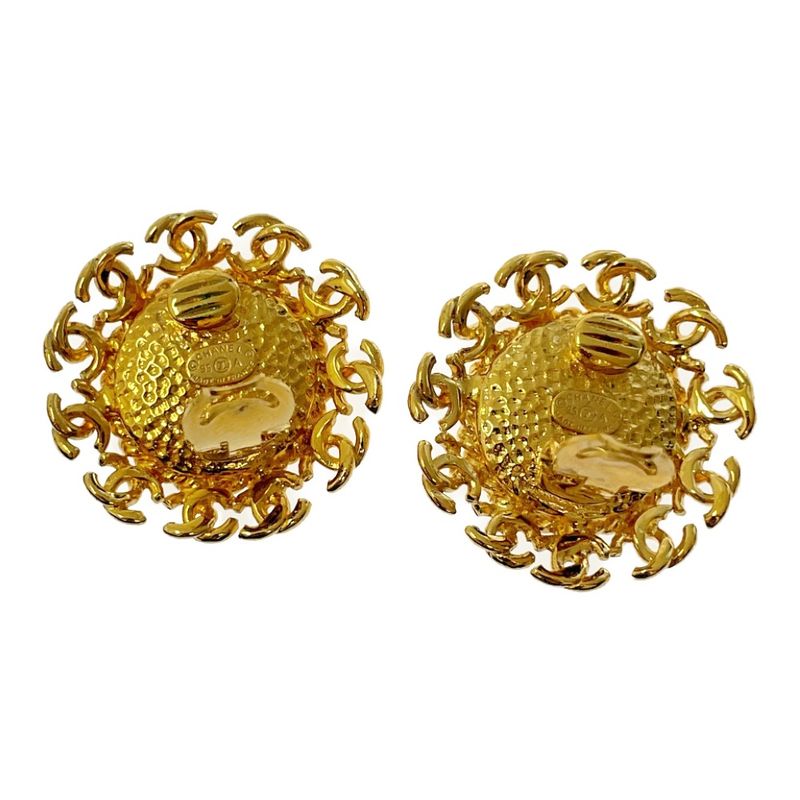 Chanel GP Faux Pearl 95a Coco Mark Earrings Gold 412394 Earrings