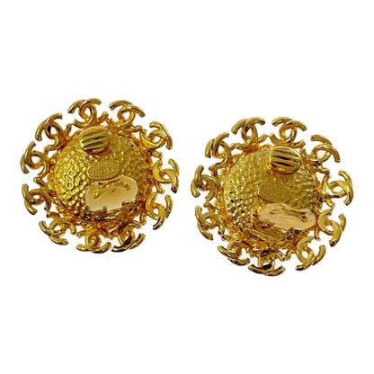 Chanel GP Faux Pearl 95a Coco Mark Earrings Gold 412394 Earrings