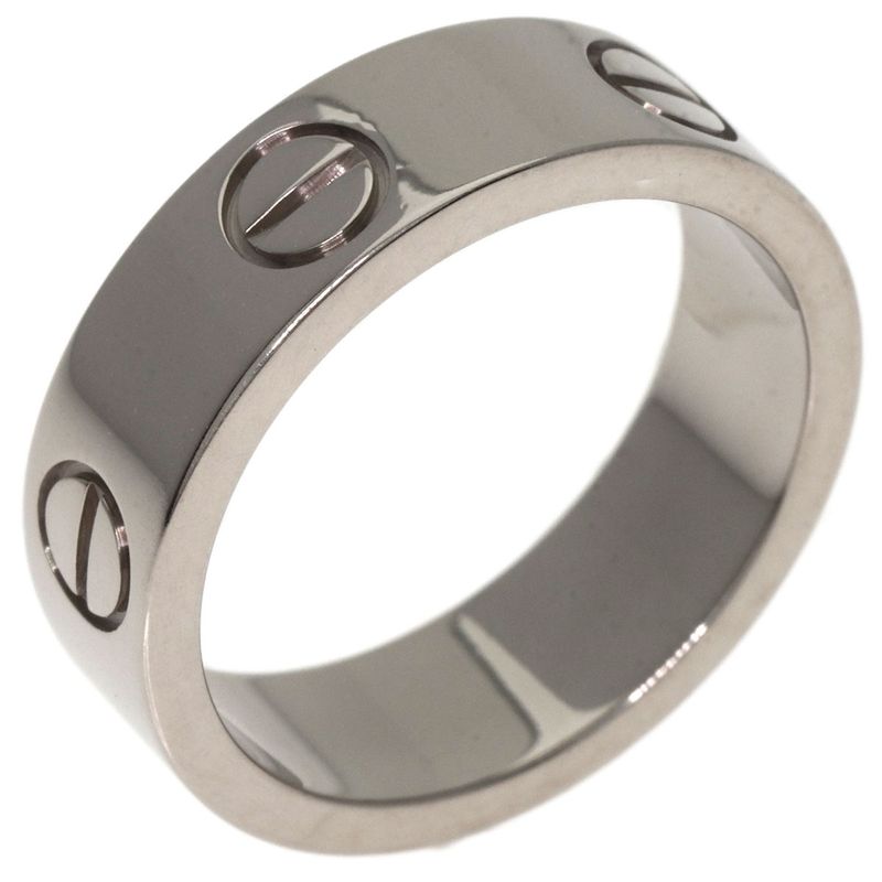Cartier Love Ring #51 Ring - 18K White Gold Ladies