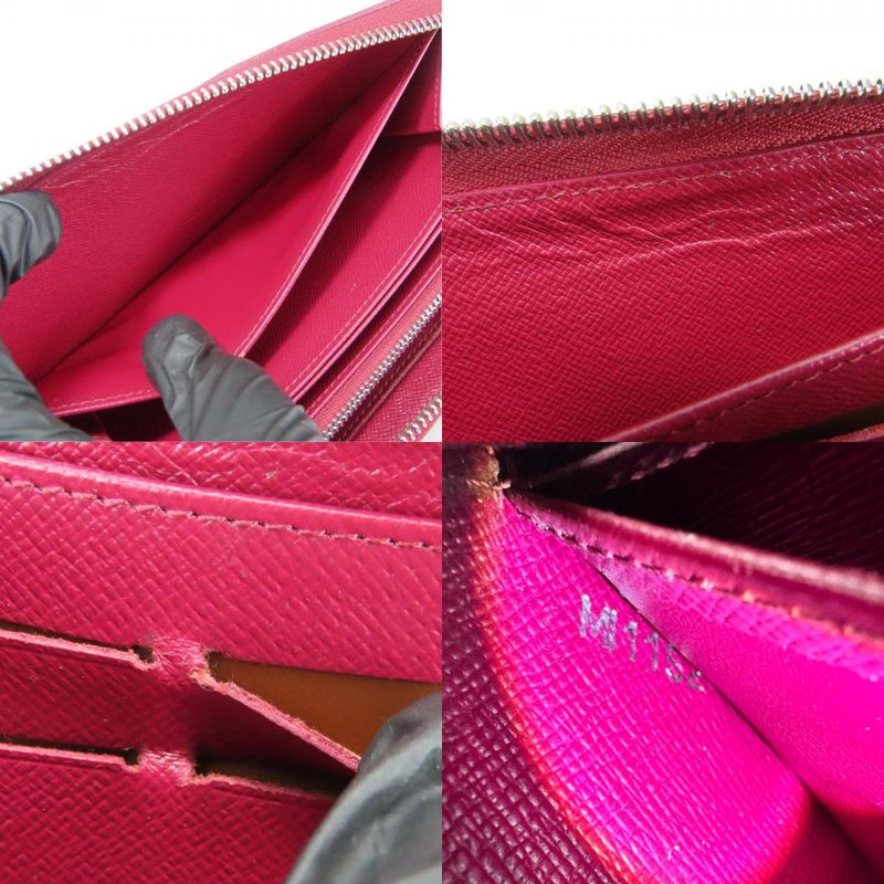 Louis Vuitton Long Wallet Zippy Wallet M61858 Epi Leather Fuchsia Bordeaux