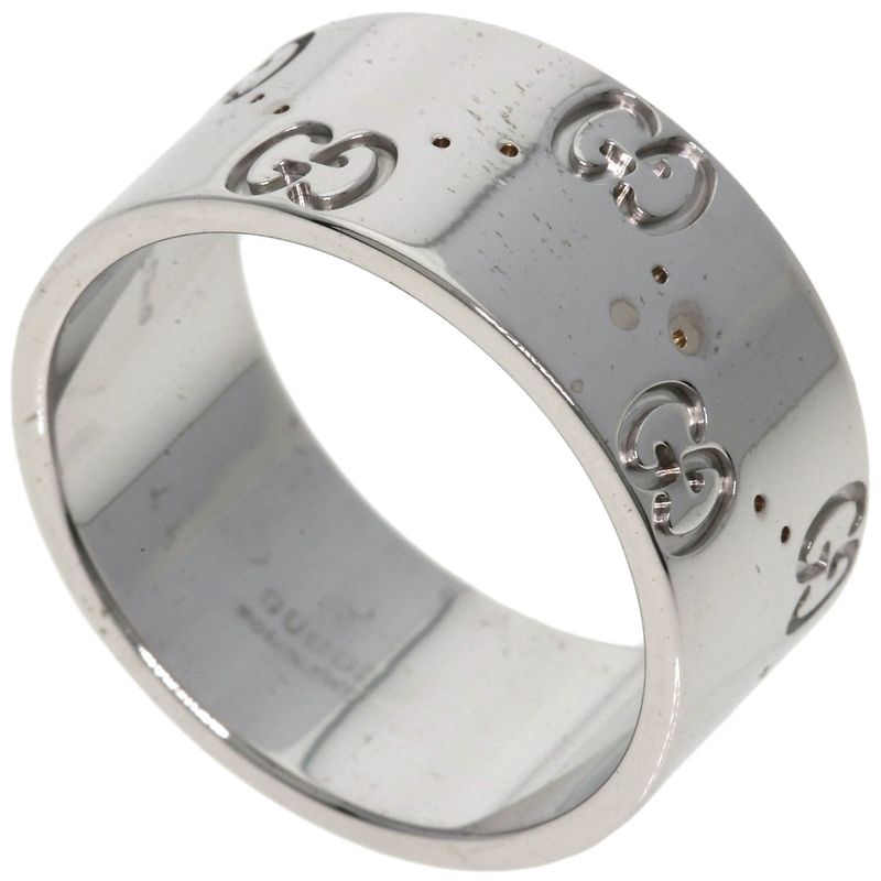 Gucci Icon Wide #15 Ring - 18K White Gold Ladies