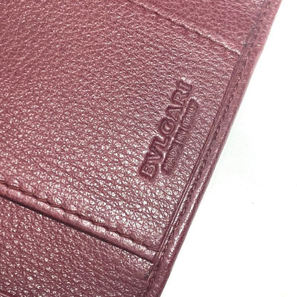 Bvlgari Key Case Logo Leather Red