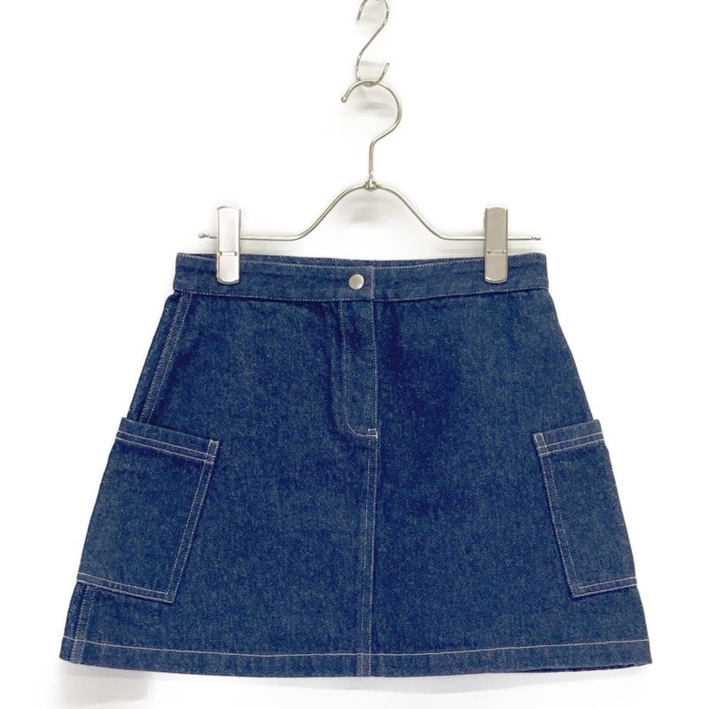 DIOR Indigo Denim Mini Skirt 4sbm12sktb 13