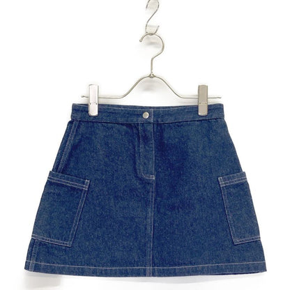 DIOR Indigo Denim Mini Skirt 4sbm12sktb 13