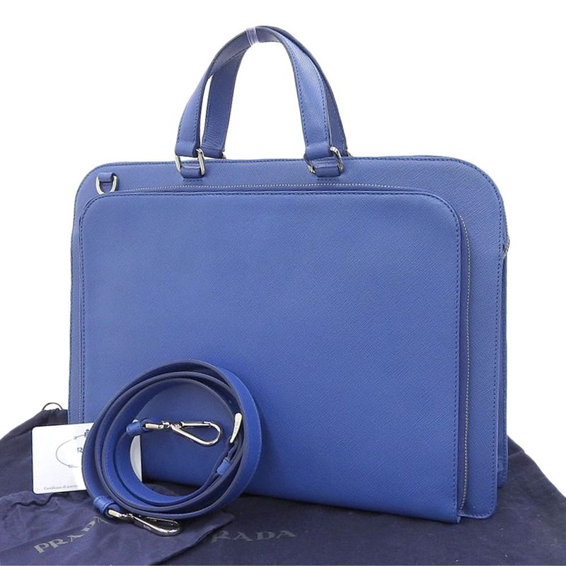 Tagged Ultra Prada 2016 Vr0078 Saffiano Travel Leather 2way Shoulder Crossbody