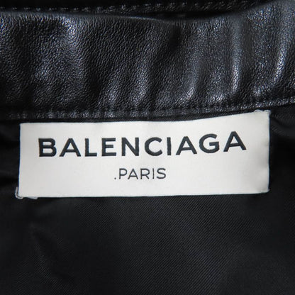 Balenciaga 457902 Studded Long Length Leather Wrap Skirt Rolled Skirt Black 38