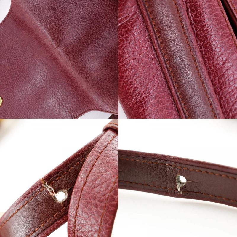Cartier Must Line Leather Bordeaux Women's Shoulder Bag