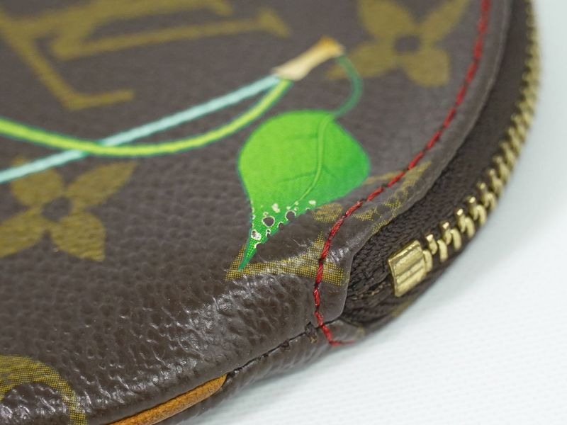 Authentic Louis Vuitton LV Porte Moneron Monogram Cherry Takashi Murakami Coin