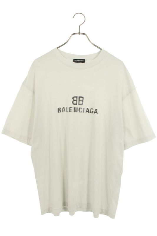 Balenciaga 612966 Tkv17 Mosaic Logo Print T-shirt Men's XS