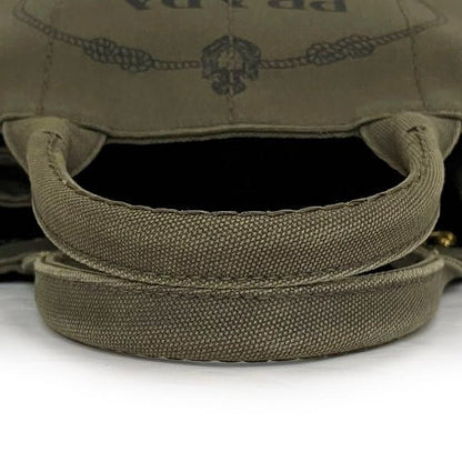 Prada 2 Way Bag Canapa Tote F22949 Khaki