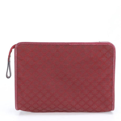 Celine Macadam Triomphe Leather Clutch Bag Hand Second Pouch Tote Women's RRE