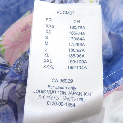 Louis Vuitton His79w Flower LV Logo Cotton Poplin Anorak Pullover Hoodie Blue M