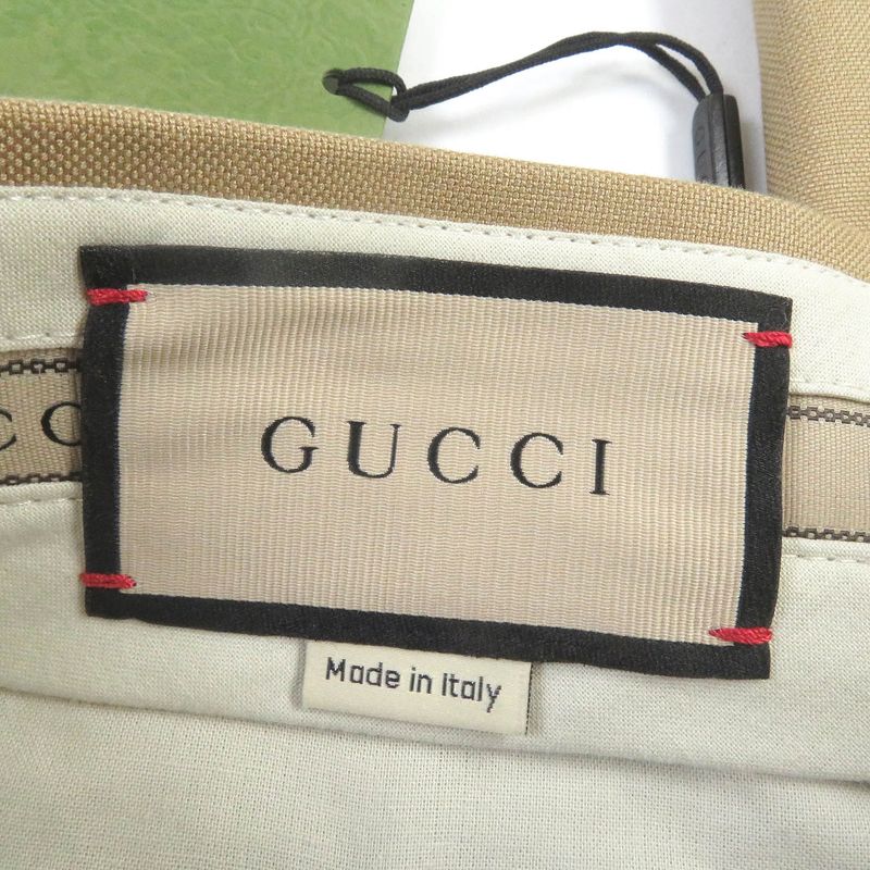 Gucci 2022 720965 100% Cotton Horsebit Embroidered Slacks Work Pants Chino