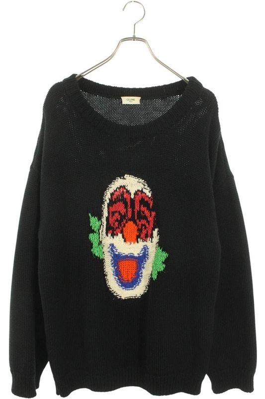 Celine 2a43l717m Boxy Crew Neck Knit Men's M