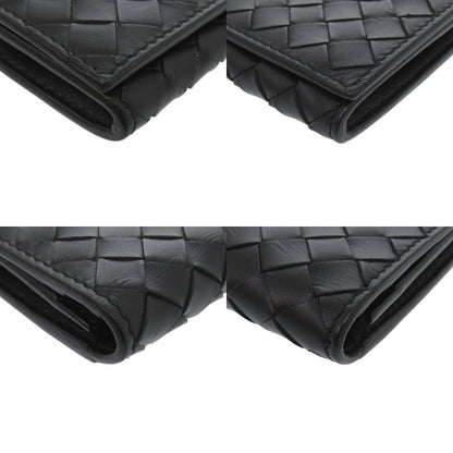 Bottega Veneta Intrecciato Leather Black Long Wallet Long Billfold Black 0926