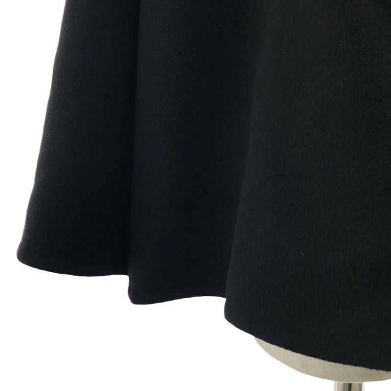 Hermes Leather Belt Cashmere Draped Coat - 34 - Black - Women