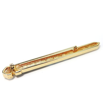 Christian Dior Brooch Metal Gold Clear Gold Hardware Plated Rhinestone Ribbon