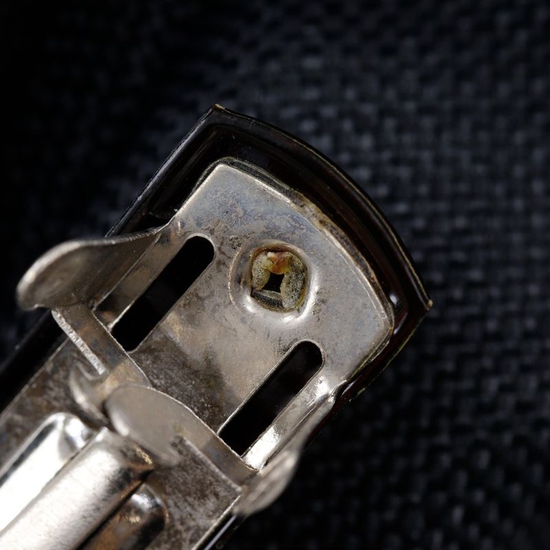 Chanel Camellia Ribbon Satin Black Women's Barrette