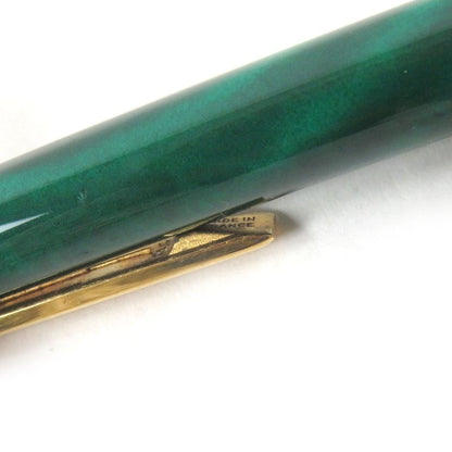 Cartier Panthère Malachite Douvre C Marble Pattern Twist Ballpoint Pen Green