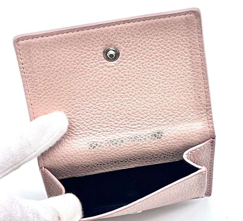 Saint Laurent Trifold Wallet Compact Pink Beige 05bs171