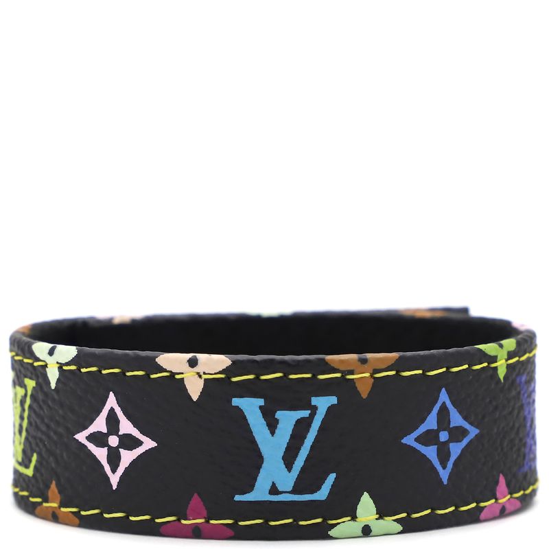 Louis Vuitton Bracelet Southcoat Monogram Multicolor GP Noir Black Gold