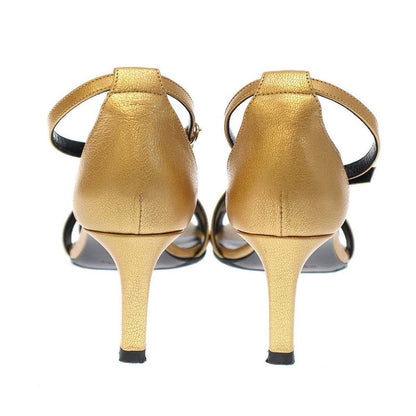 Hermes Joy 70 Joy Ankle Strap Sandals Bl2421207 Gold Tone 36