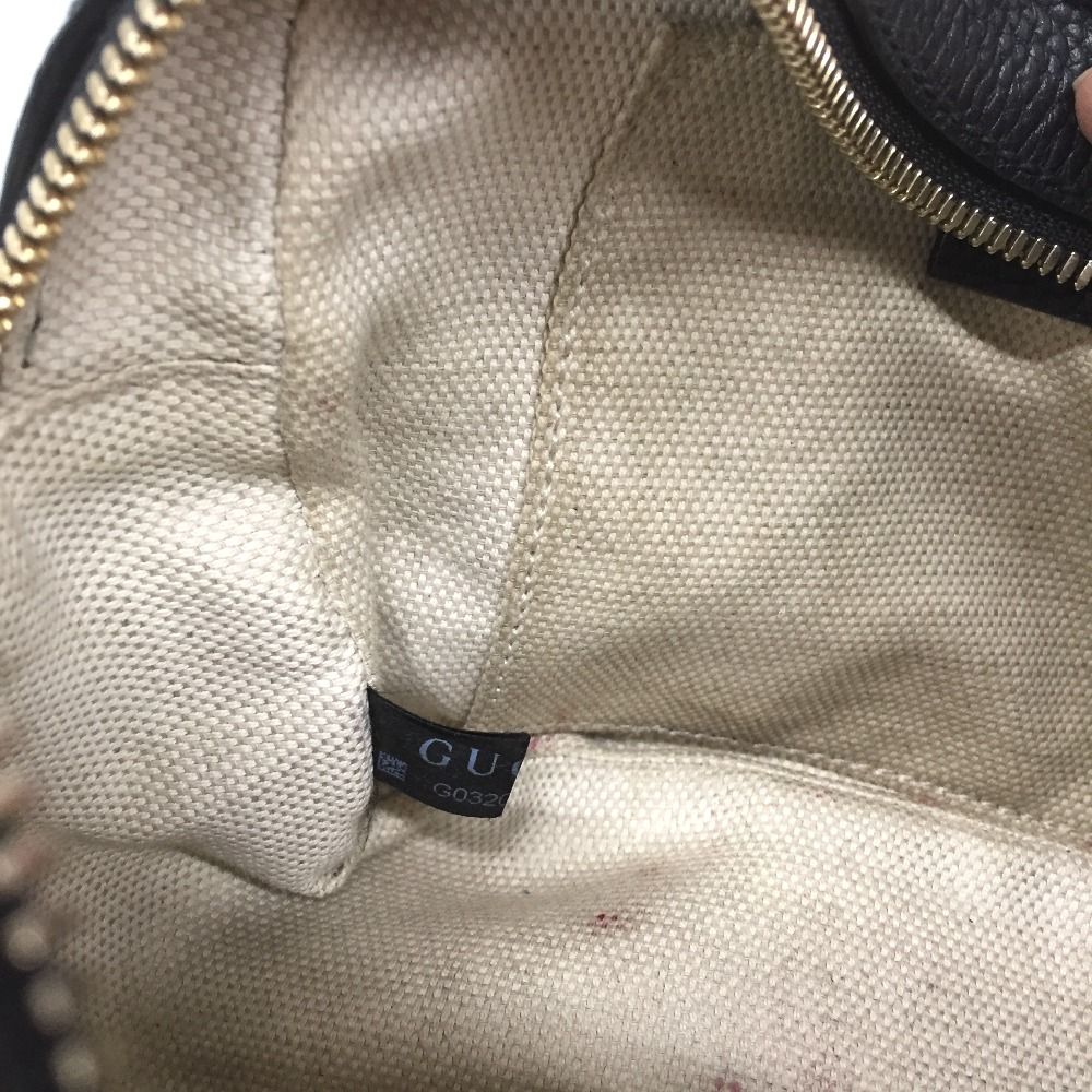 Gucci Shoulder Bag Small Leather Soho Internal Stain 308364 Black