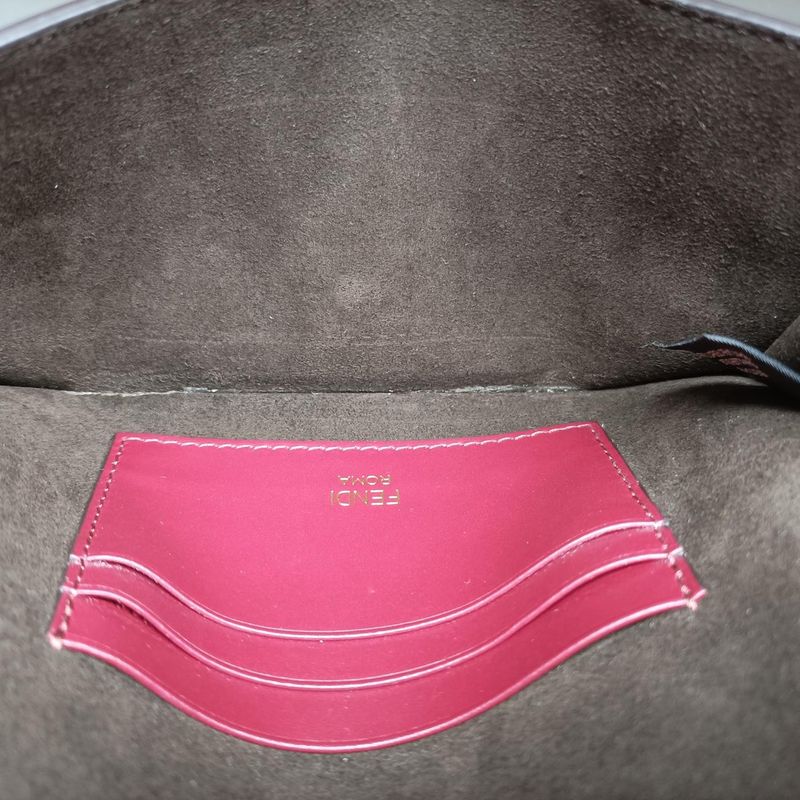 Fendi Baguette Mini Wine Red Leather 8bs039 8bs039-aaiw-209-0189