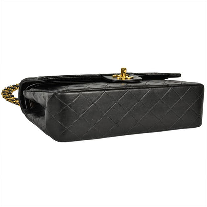 Chanel Matelasse 25 Chain Shoulder Bag Lambskin A01112 Black Gold Hardware Coco