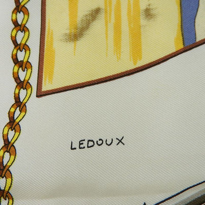 Hermes Scarf Carré 90 Silk Navy White Chasses Exotiques Accessories Women