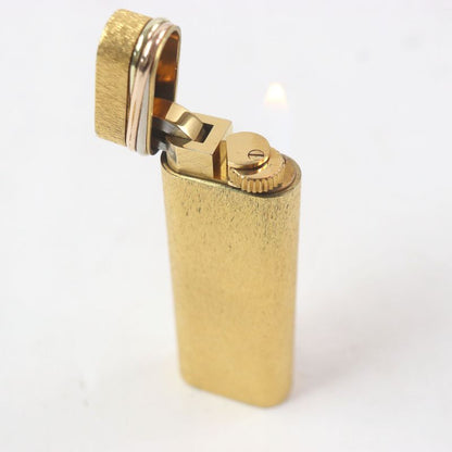 Cartier Trinity Oval Shape Roller Type Gas Lighter Smoking Tool