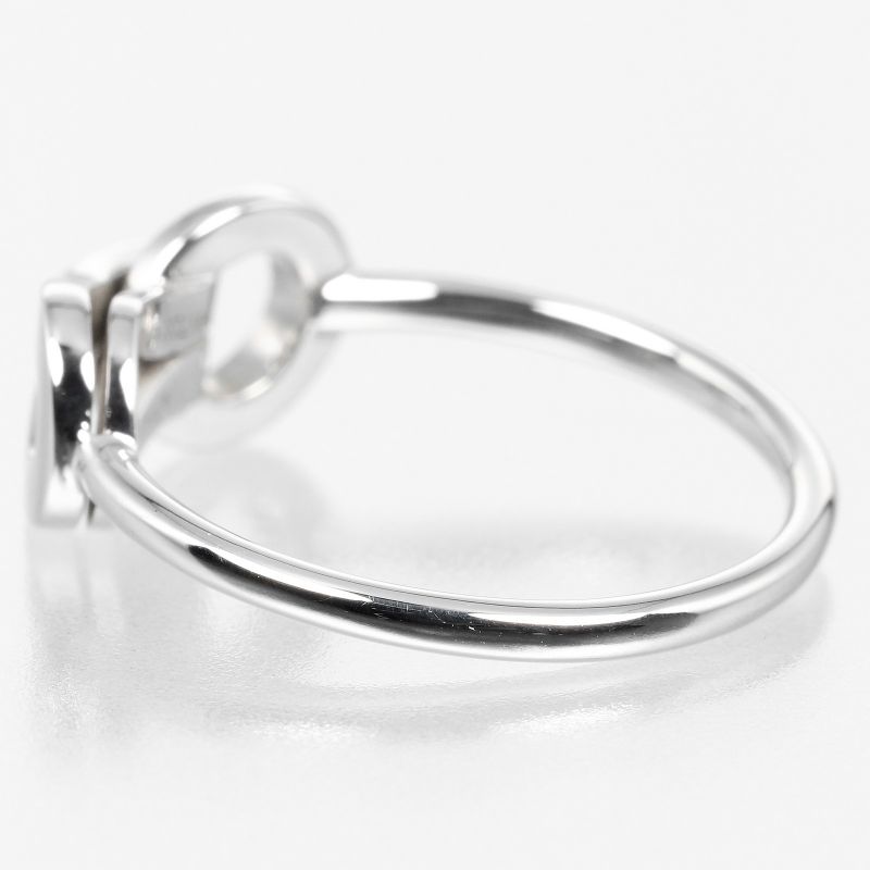 Cartier Agraf 18kwhite Gold And Diamonds #9 Ladies 2.5g Ring