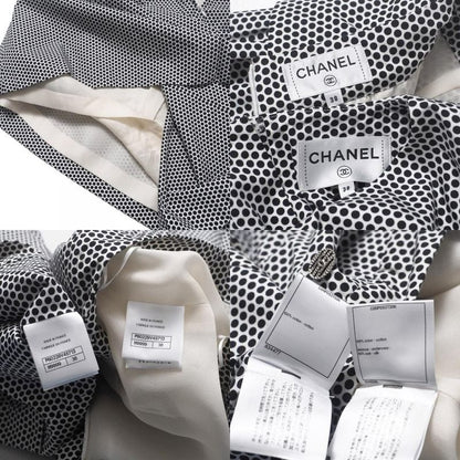 Chanel Setup Size 38 P60 CC Logo Coco Mark Button Short Sleeves Blouse Full