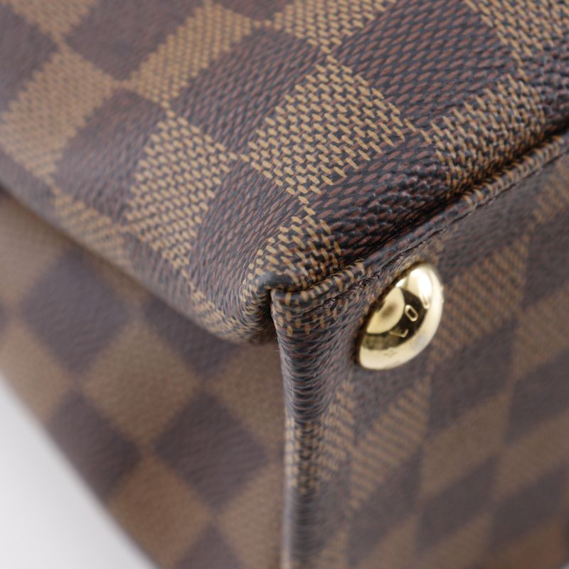 Louis Vuitton Brompton 2-way Shoulder N41582 Damier Canvas Brown Tr0186 Ladies