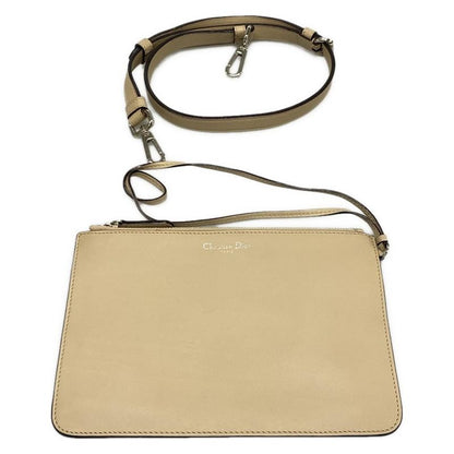 Dior/christian Dior Tote Bag Diorissimo Grey Beige Leather