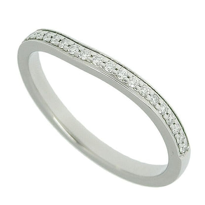 Cartier Ballerina Curved Half Eternity Diamond Ring Pt950 Platinum Diamond #49